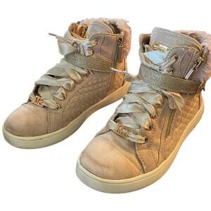 Michael Kors Jem Adi Rose Gold Pink Hightops Size 1